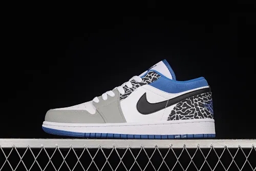 All categories Air Jordan Jordan series basketball shoes Air Jordan 1 Low Air Jordan 1 Low "True Blue" AJ1 Joe 1 burst white and blue color low-top basketball shoes DM1199-140
